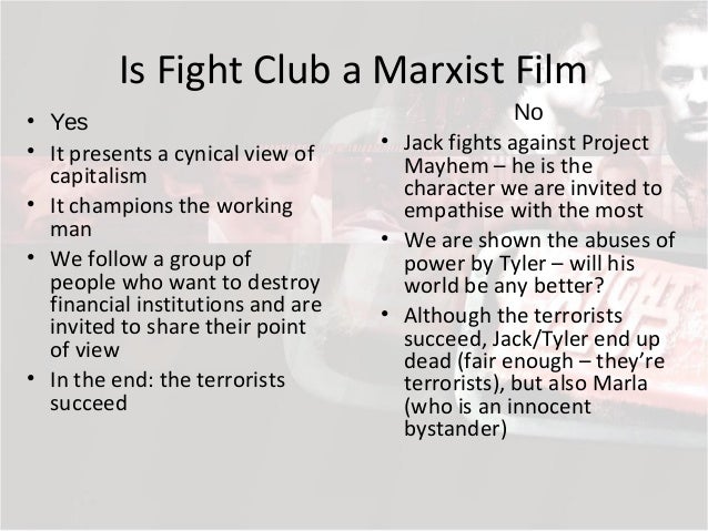 fight club marxism essays